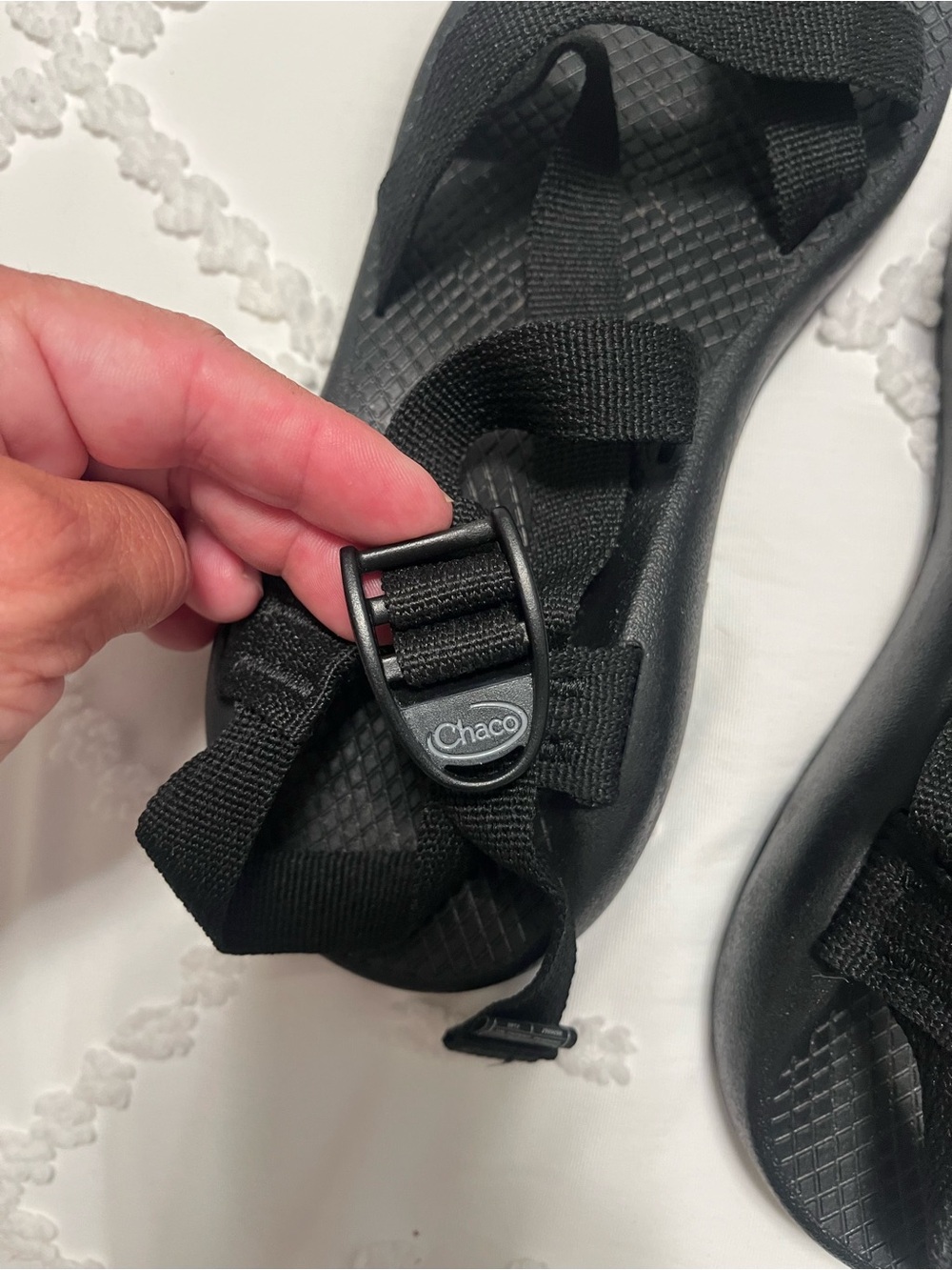 Chaco Black Adjustable Strap Sandals